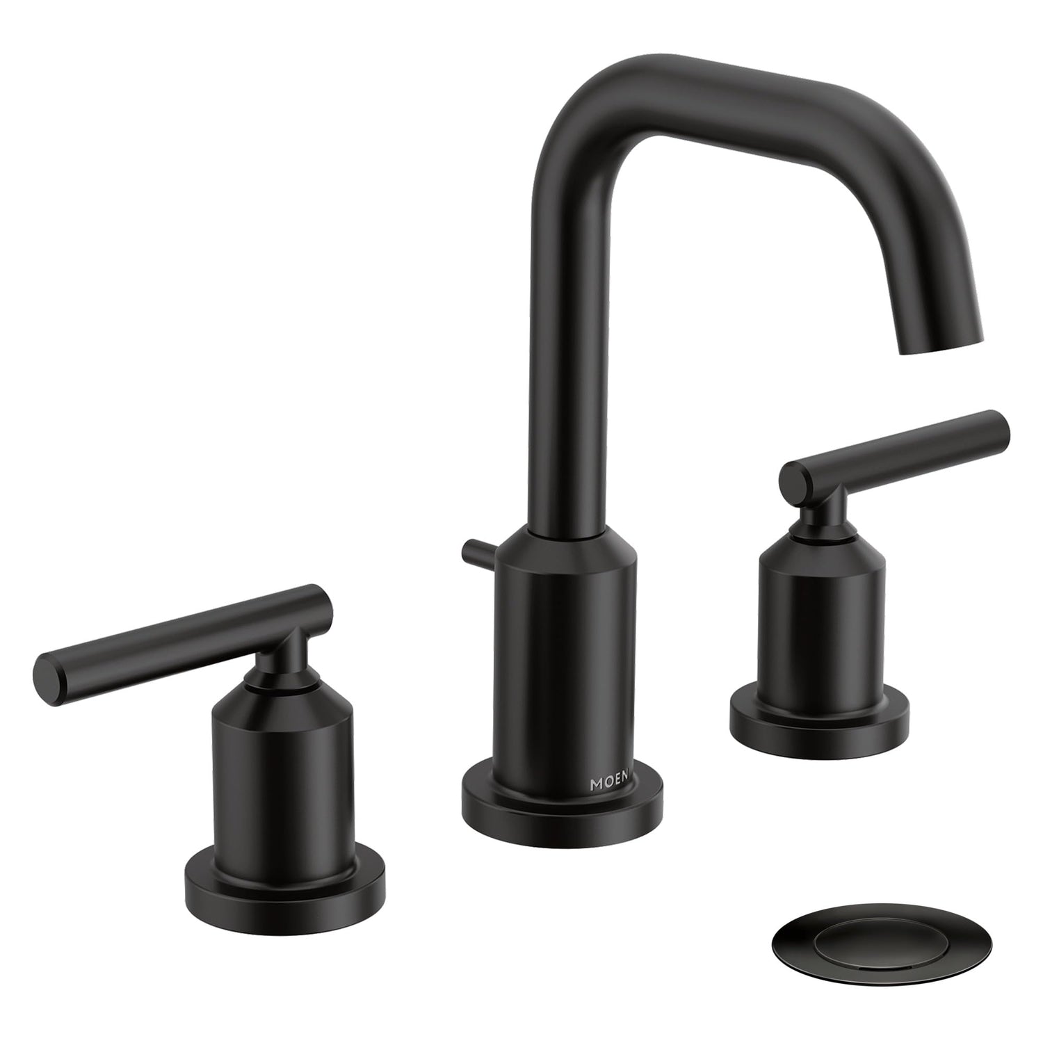 MOEN Gibson TV6142BL Two-Handle 8-Inch Widespread Bathroom Faucet in Matte Black (Valve Included)