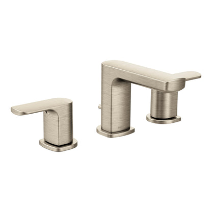 MOEN Rizon T6920BN Two-Handle Widespread Bathroom Faucet in Brushed Nickel (Valve Required)