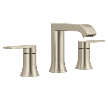 MOEN Genta LX TV6708BN Two-Handle Widespread Bathroom Sink Faucet in Brushed Nickel (Valve Included)