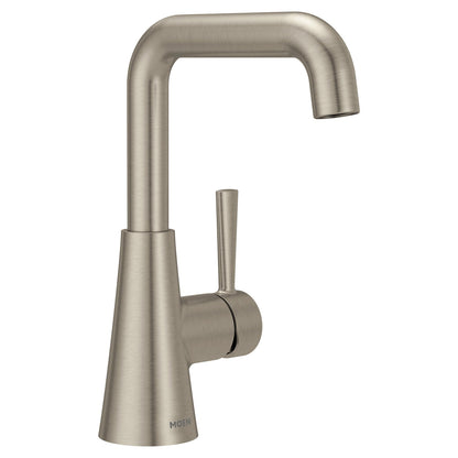 MOEN Ronan 84024SRN One-Handle Bathroom Sink Faucet in Spot Resist Brushed Nickel (Drain Included)