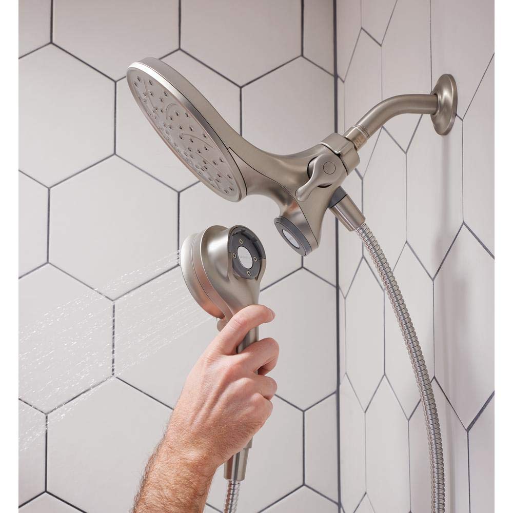 Moen 26008SRN Attract 6 Spray Hand Shower and Shower Head Combo Brushed Nickel