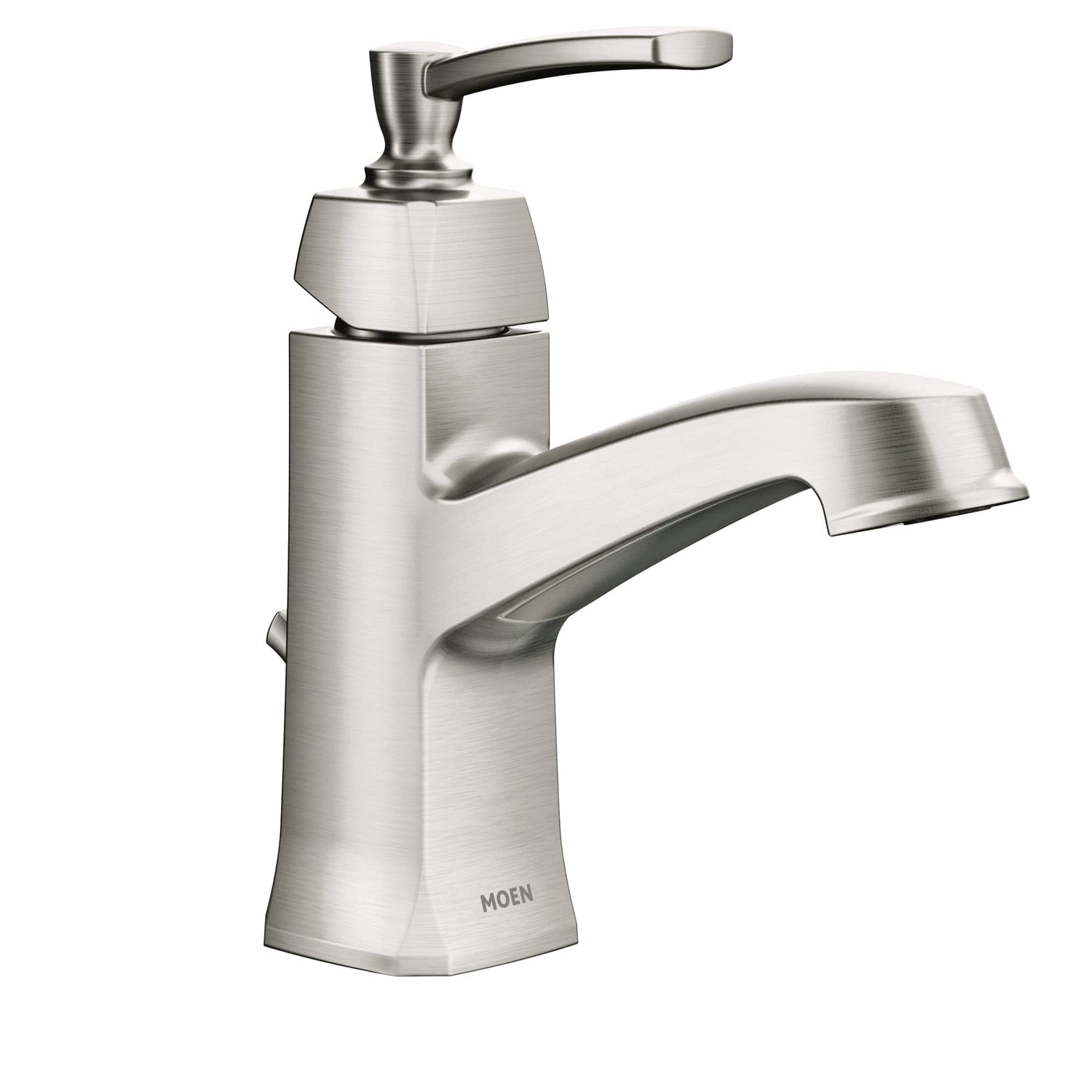 MOEN Conway WS84923SRN One-Handle Single Hole Bathroom Sink Faucet in Spot Resist Brushed Nickel