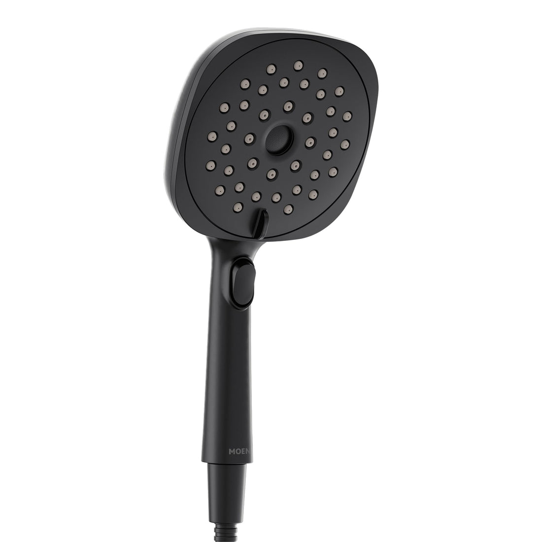 Moen Verso Eco-Performance Infiniti Dial Square Handheld Shower, 6-Inch Diameter Spray Head, Matte Black, 220H4EPBL