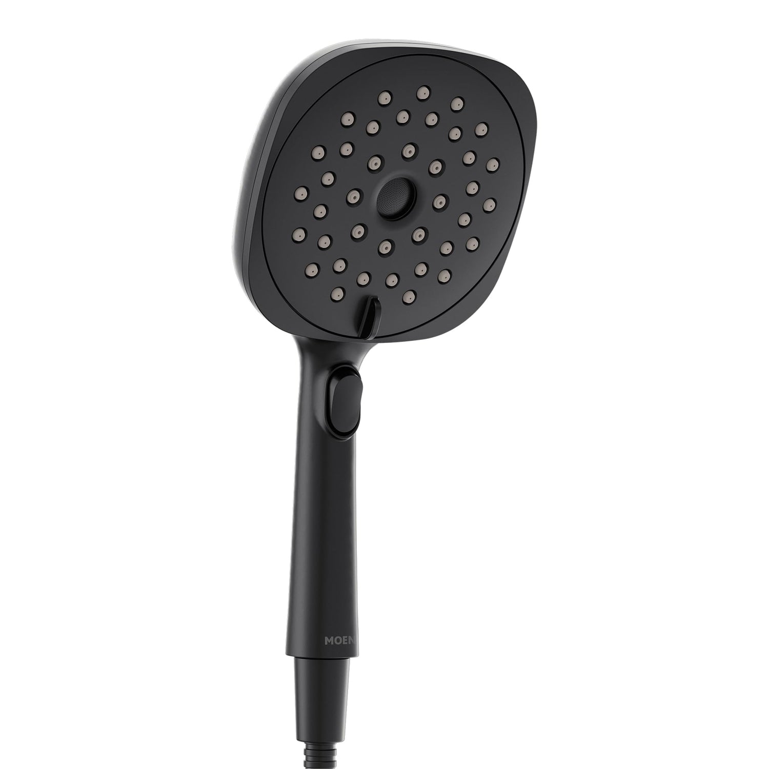 Moen Verso Eco-Performance Infiniti Dial Square Handheld Shower, 6-Inch Diameter Spray Head, Matte Black, 220H4EPBL
