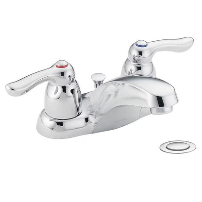 MOEN 8917 Double Handle Centerset Bathroom Faucet in Chrome (Drain Included)