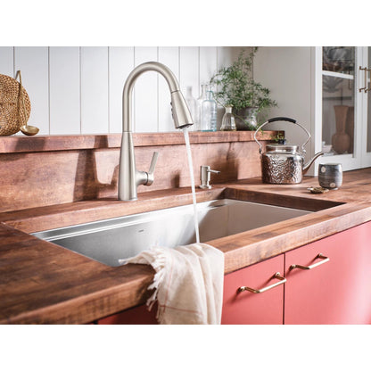 MOEN Haelyn 87627SRS Single-Handle Pull-Down Sprayer Kitchen Faucet with Reflex and Power Boost in Spot Resist Stainless