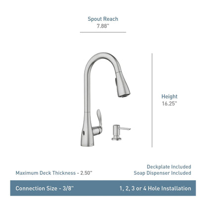MOEN Georgene 87912SRS Single Handle Deck Mount Pull-Down Handle/Lever Kitchen Faucet in Spot Resist Stainless