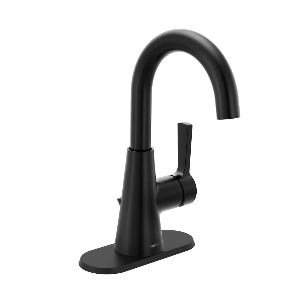 MOEN Jase 64430BL 1.2 GPM, One-Handle Single-Hole Bathroom Faucet in Matte Black