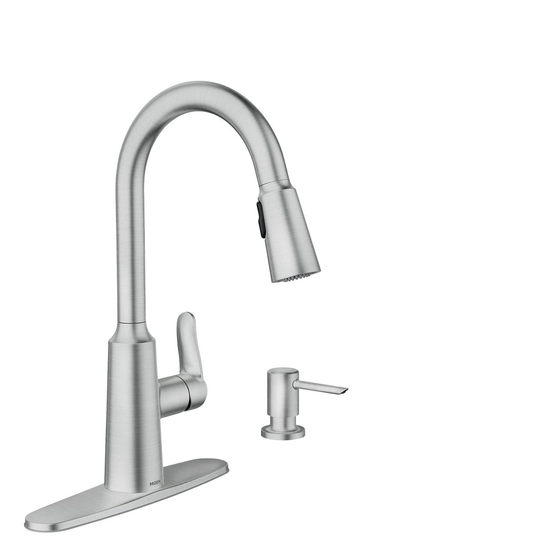 MOEN Edwyn 87028SRS Single Handle Deck-mount Pull-down Kitchen Faucet with Sprayer in Spot Resist Stainless