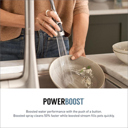 MOEN Brantford 7185C Single-Handle Pull-Down Sprayer Kitchen Faucet with Reflex and Power Boost in Chrome