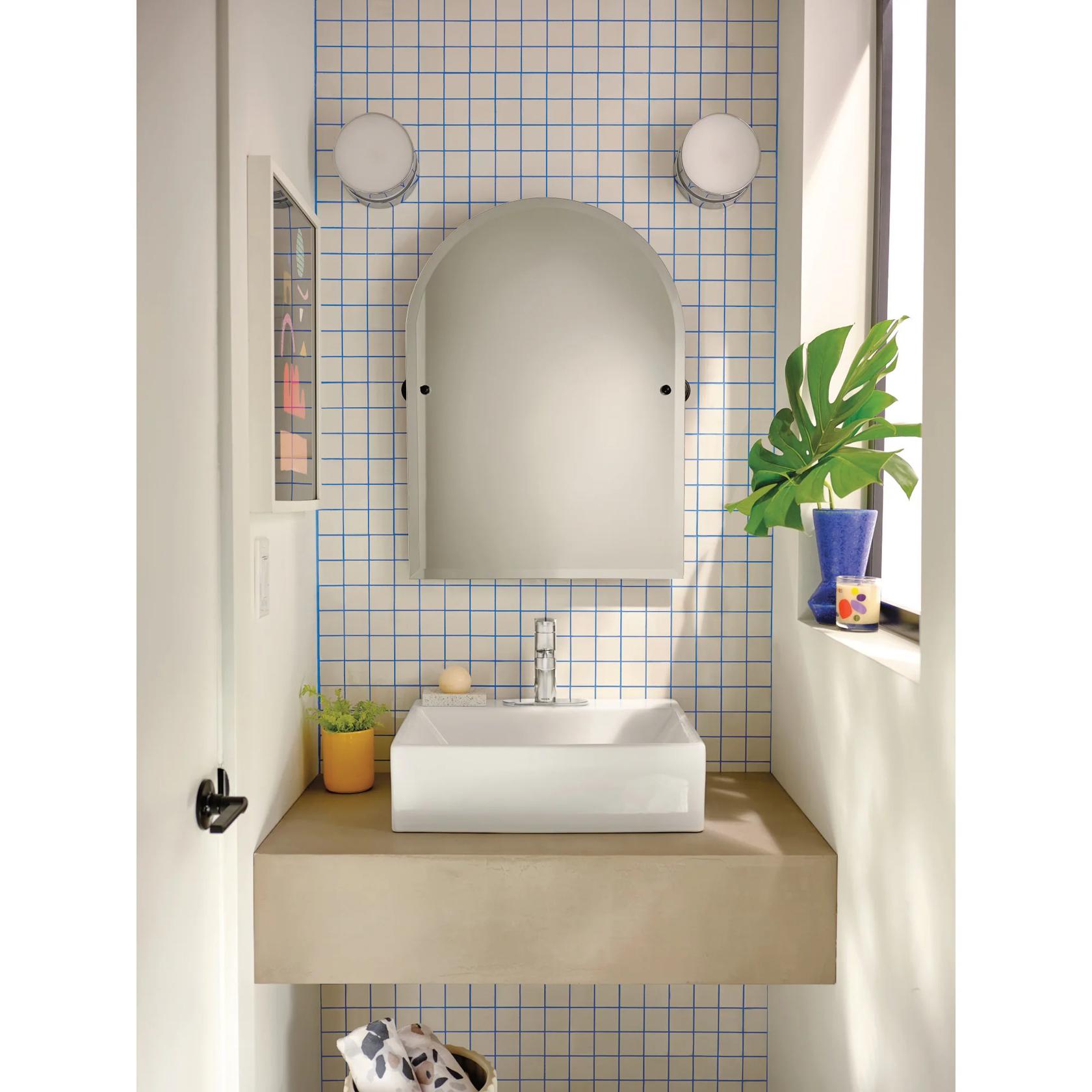 MOEN Laris 84014 Single-Handle Single-Hole Bathroom Faucet in Chrome (Valve Included)