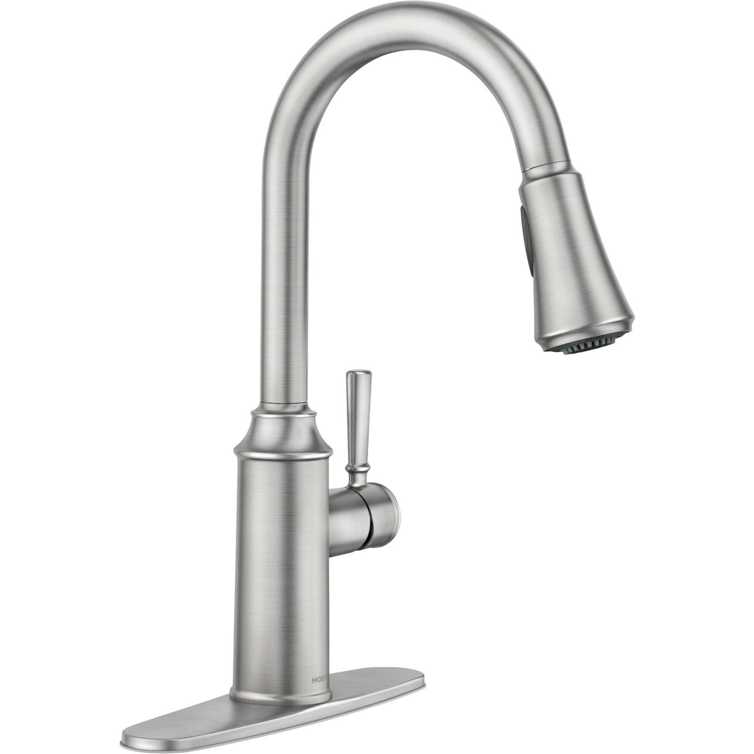 MOEN Conneaut 87801SRS One Handle Pulldown Kitchen Sink Faucet with Power Clean in Spot Resist Stainless