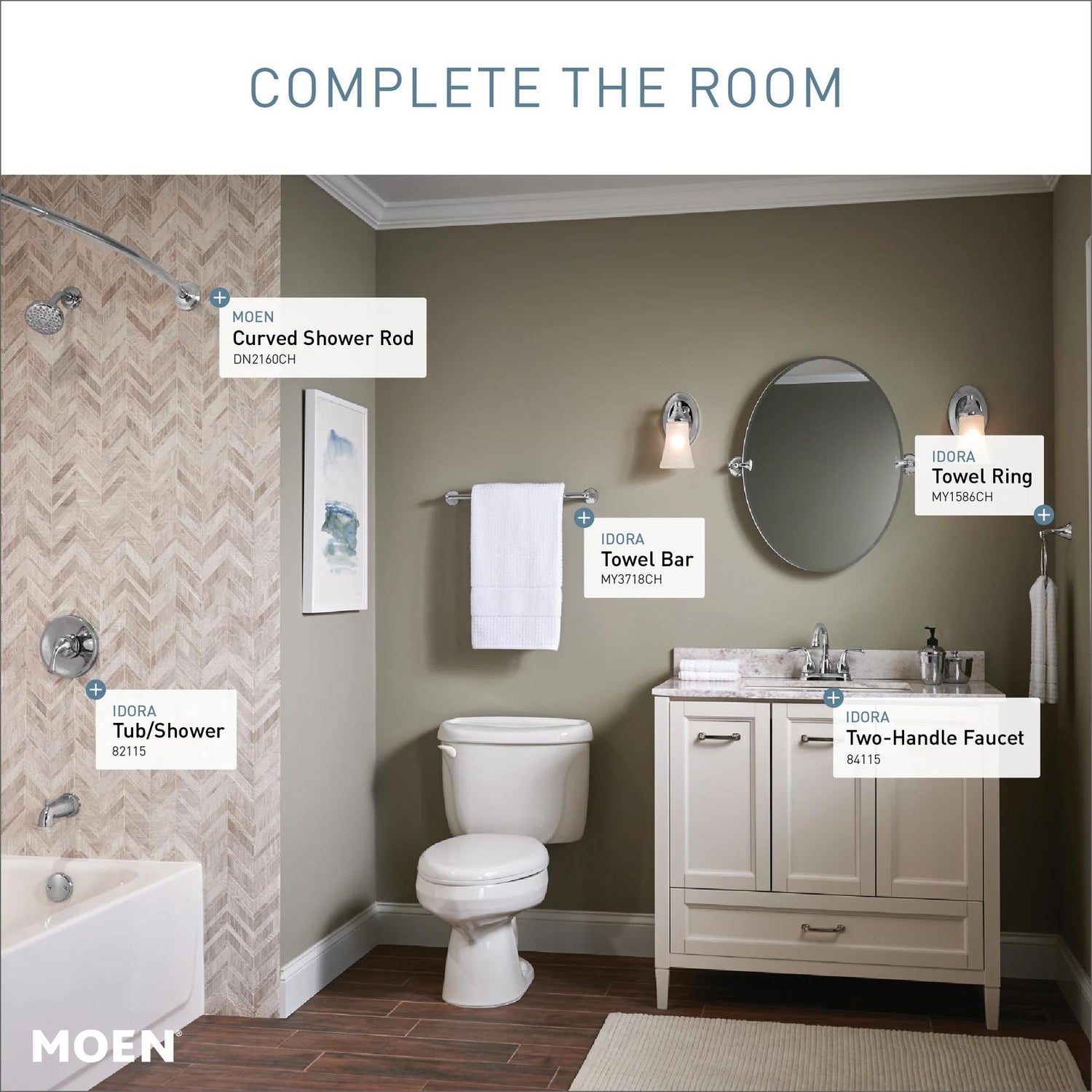 MOEN Idora 82115BL Single Handle 5-Spray Tub and Shower Faucet in Matte Black (Valve Included)