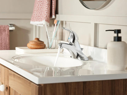 MOEN Adler WS84503 Centerset Single Handle Low-Arc Bathroom Faucet in Chrome