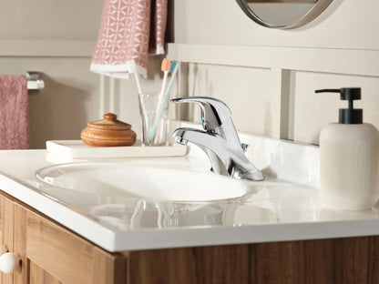 MOEN Adler WS84503 Centerset Single Handle Low-Arc Bathroom Faucet in Chrome