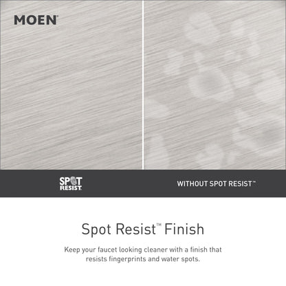 Moen Graeden 84136SRN Spot Resist Brushed Nickel Single Hole 1-Handle Bathroom Sink Faucet with Drain and Deck Plate