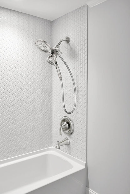 MOEN Graeden 82137SRN Magnetix 1-Handle Bathtub and Shower Faucet in Spot Resist Brushed Nickel (Valve Included)