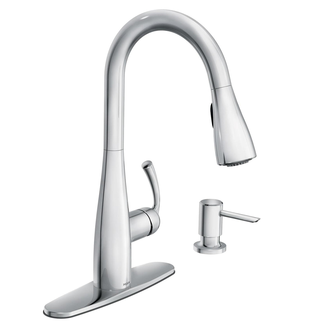 MOEN Essie 87014 Single-Handle Pull-Down Sprayer Kitchen Faucet with Reflex and Power Clean in Chrome