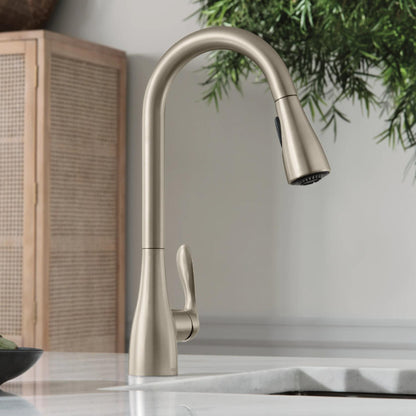 MOEN Georgene 87912SRS Single Handle Deck Mount Pull-Down Handle/Lever Kitchen Faucet in Spot Resist Stainless
