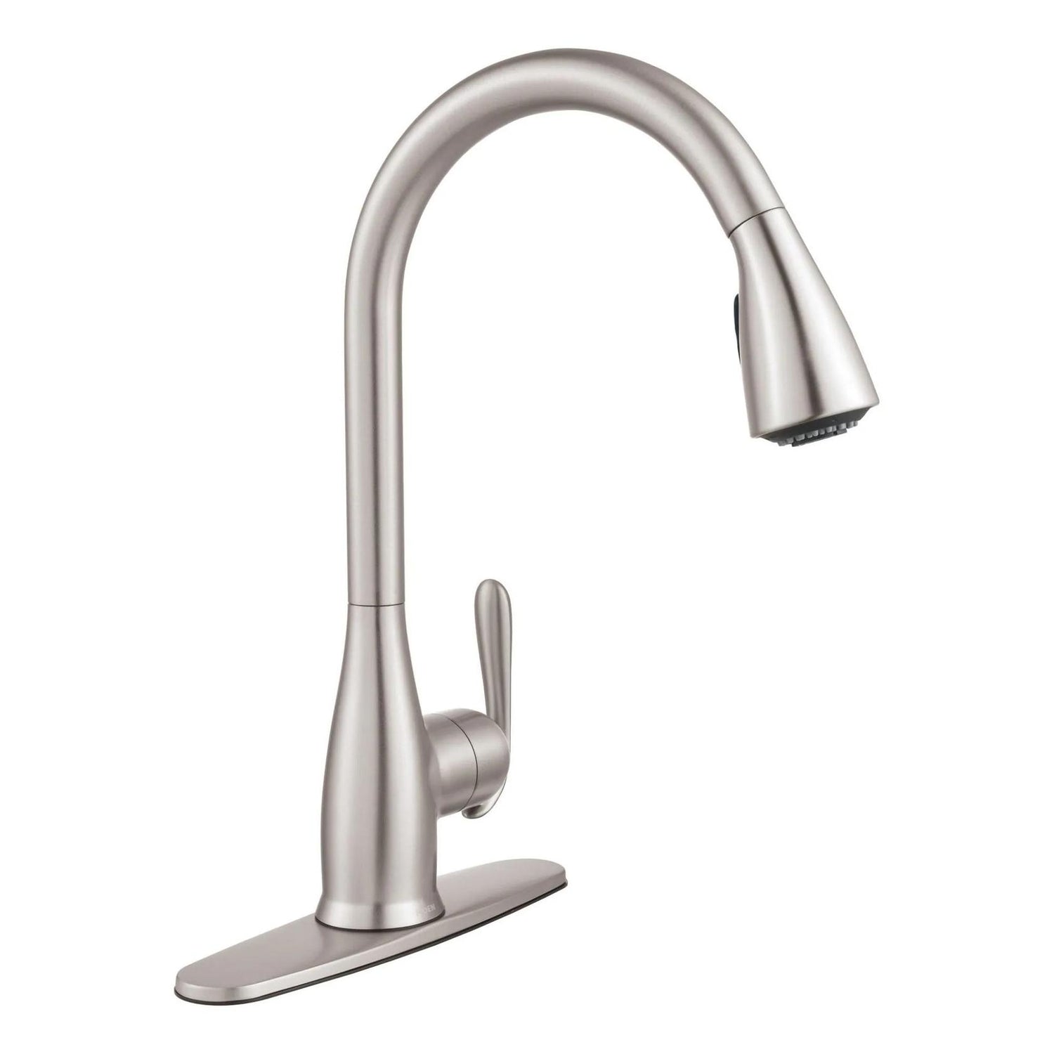 MOEN Haysfield 87879SRS Single Handle Deck-mount Pull-down Kitchen Faucet with Sprayer in Spot Resist Stainless