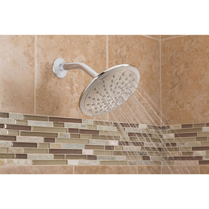 MOEN 6345EP Eco-Performance 1-Spray Patterns 8 in. Single Tub Wall Mount Fixed Shower Head in Chrome
