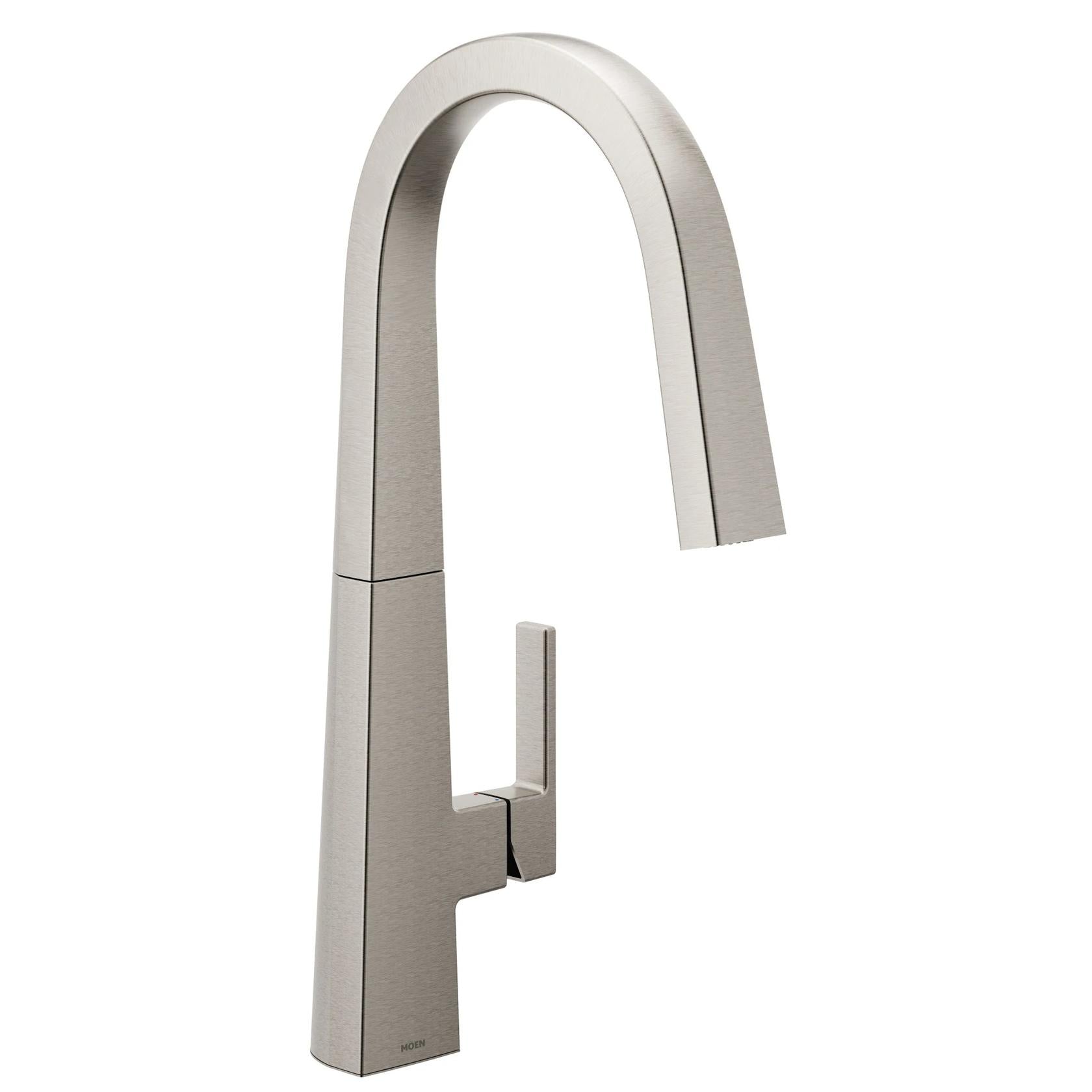 MOEN Nio S75005SRS Pull Down Sprayer Kitchen Faucet with 360 Degree Spout Swivel and Power Boost in  Spot Resist Stainless