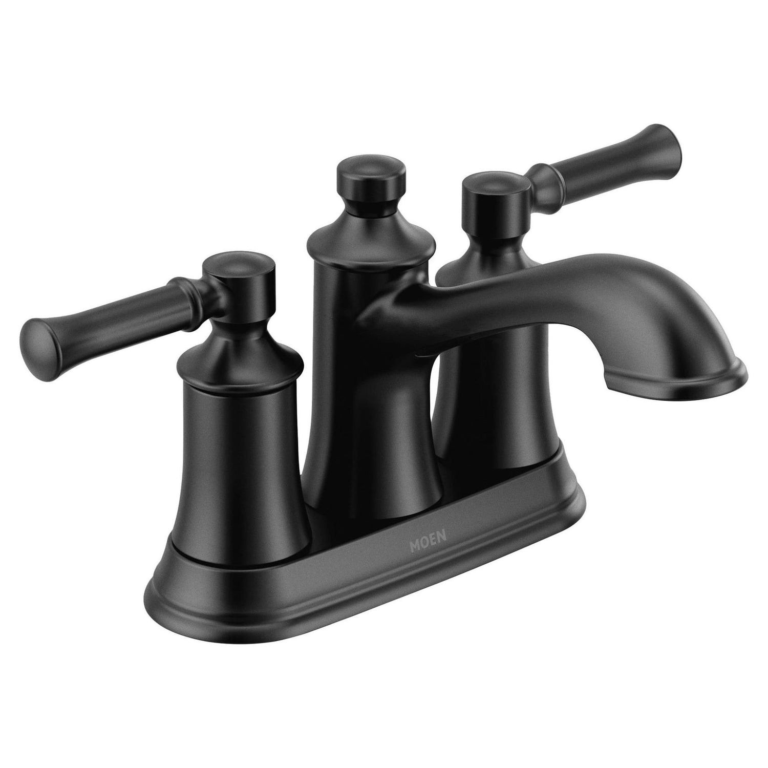 MOEN Dartmoor 6802BL Centerset 2-Handle Bathroom Faucet in Matte Black
