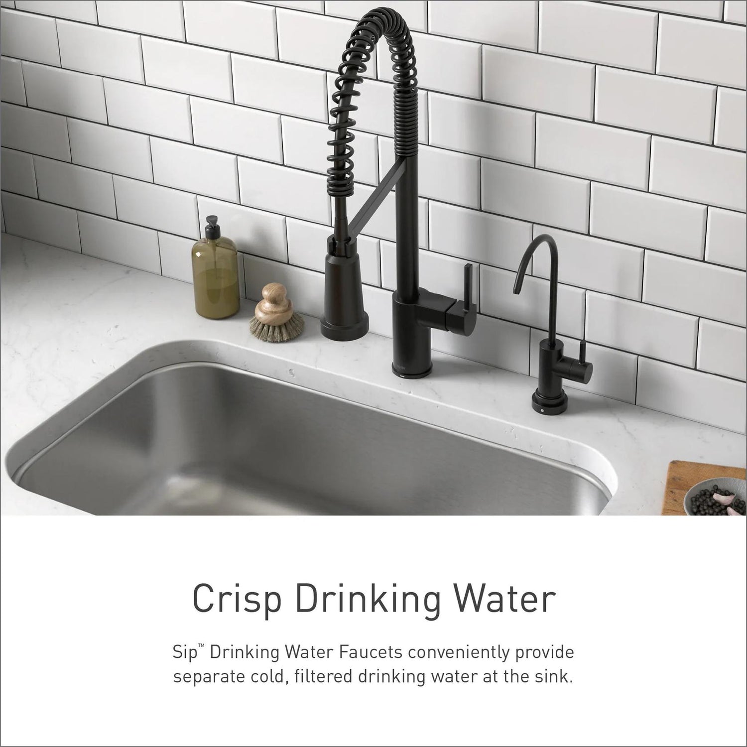 MOEN SIP F7600SRS  Single Handle Deck-Mount Filtered Kitchen Faucet in Spot Resist Stainless