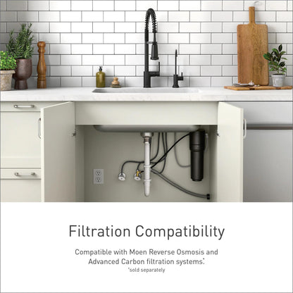 MOEN SIP F7600SRS  Single Handle Deck-Mount Filtered Kitchen Faucet in Spot Resist Stainless