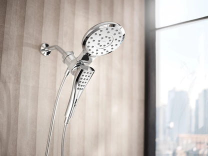 MOEN Verso 220C3EP 8-Spray 7 in. Dual Wall Mount Fixed and Handheld Shower Head 1.75 GPM with Infiniti Dial in Chrome
