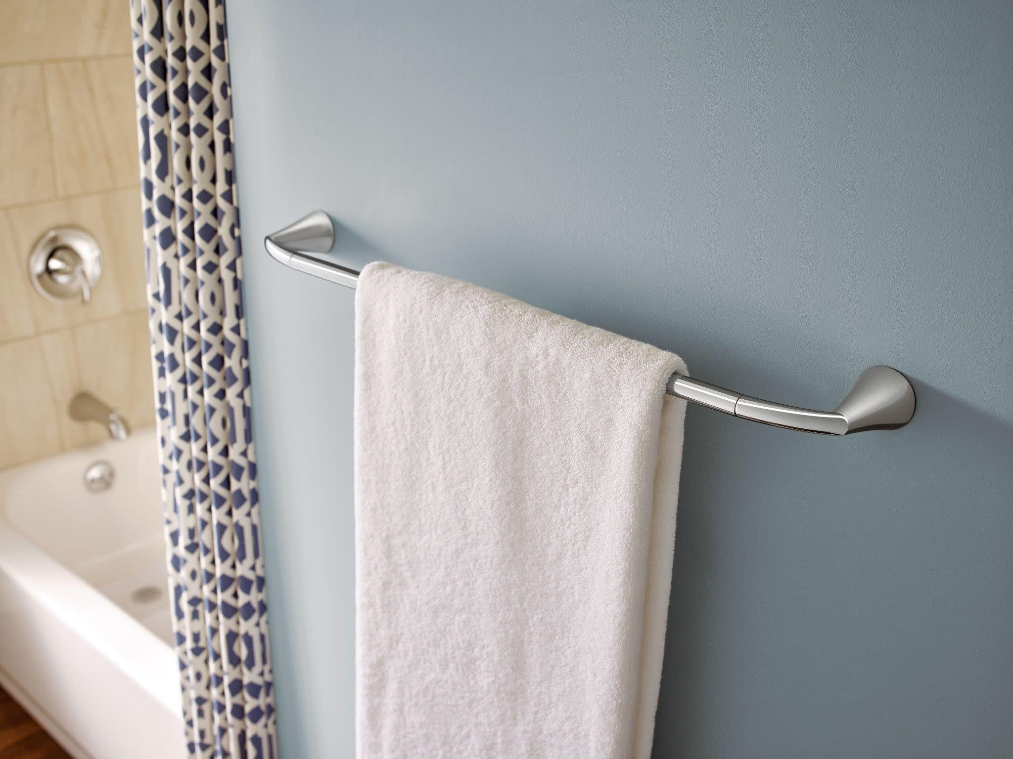 Moen YB2324BN Glyde 24-Inch Bathroom -Towel Bar, Brushed Nickel