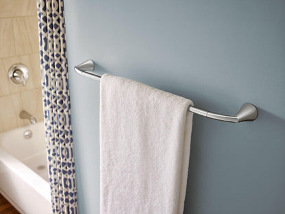 Moen YB2324BN Glyde 24-Inch Bathroom -Towel Bar, Brushed Nickel
