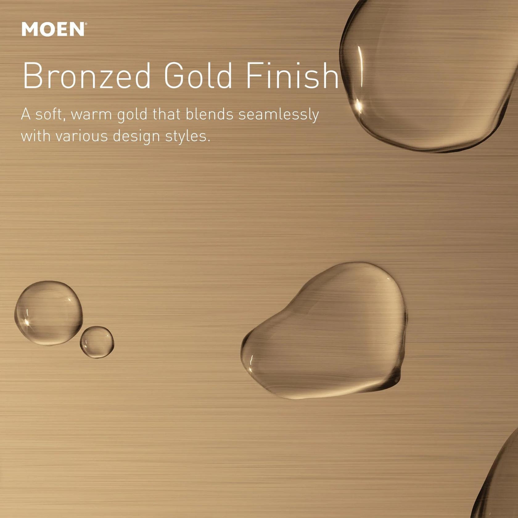 MOEN Ronan 82021BZG Single Handle 6-Spray Tub and Shower Faucet with 1.75 GPM Magnetix Rain shower in. Bronzed Gold (Valve Included)