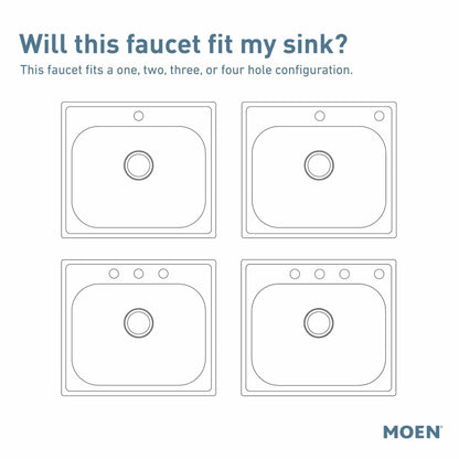 MOEN Sarai 87836SRS Single Handle Deck-Mount Pull-Down Kitchen Faucet with Sprayer in Spot Resist Stainless