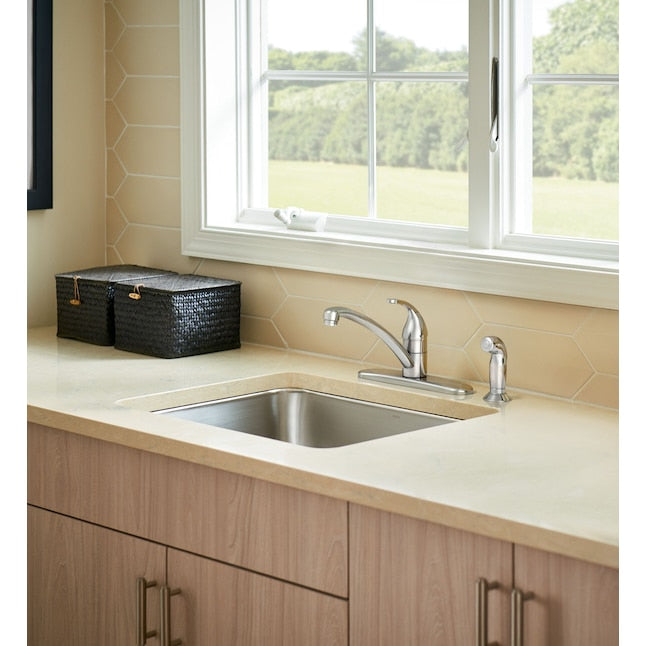 MOEN Adler 87604 Single Handle Deck-mount Kitchen Faucet with Sprayer in Chrome