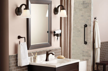 Moen Voss Brushed Nickel Bathroom Double Robe Hook, Wall Mounted Metal Hanger for Towels, YB5103BN