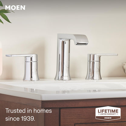 MOEN Genta LX TV6708 Widespread Bathroom Faucet Polished Chrome (Valve Included)