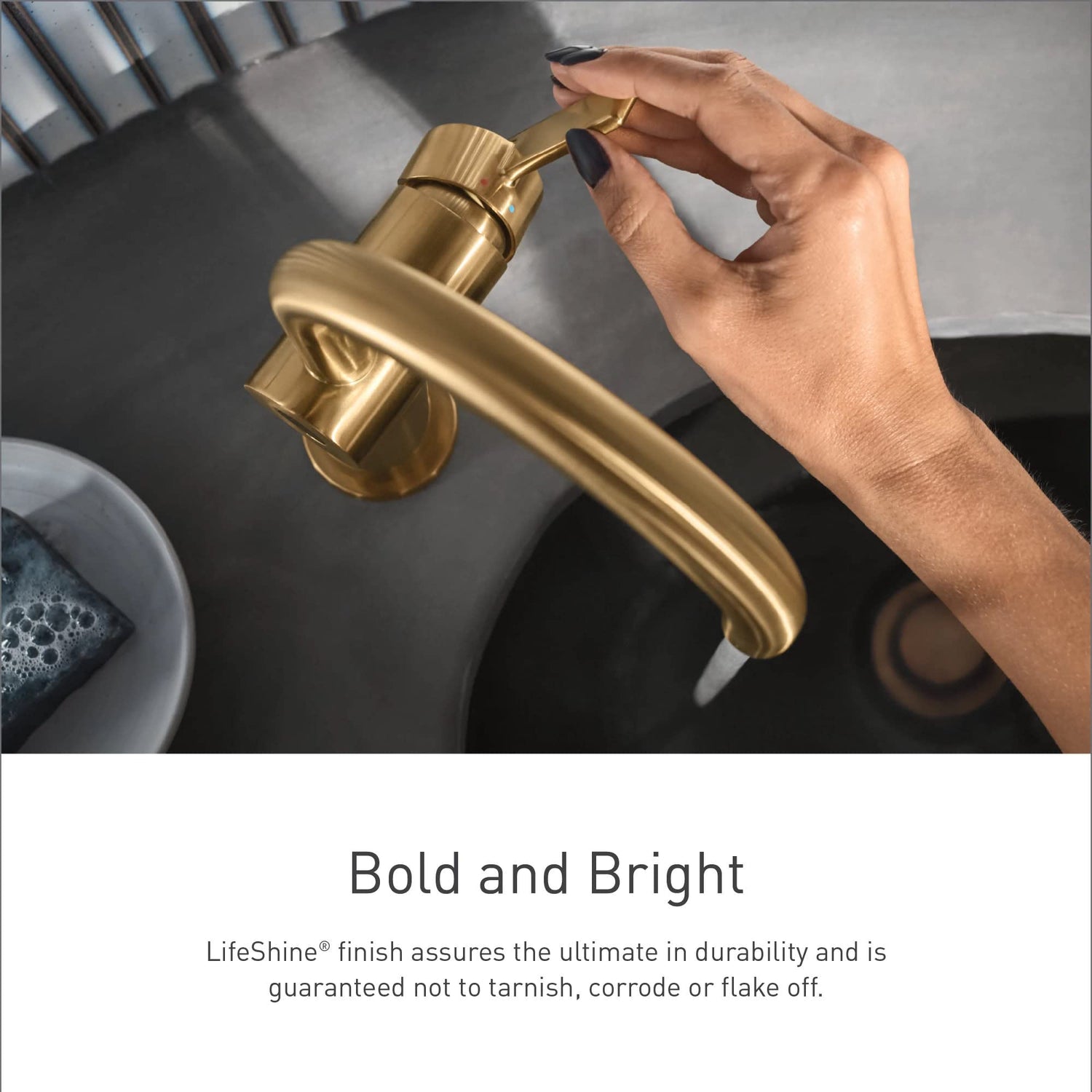 MOEN Flara TVS6984BG Two-Handle 8-Inch Widespread Bathroom Faucet in Brushed Gold (Valve Included)