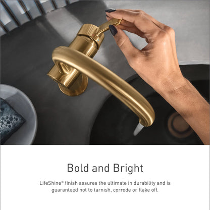 MOEN Flara TVS6984BG Two-Handle 8-Inch Widespread Bathroom Faucet in Brushed Gold (Valve Included)