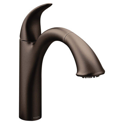 MOEN Camerist 7545ORB One-Handle Single Hole Kitchen Faucet with Pullout Spout in Oil-Rubbed Bronze (Deck Plate Included)