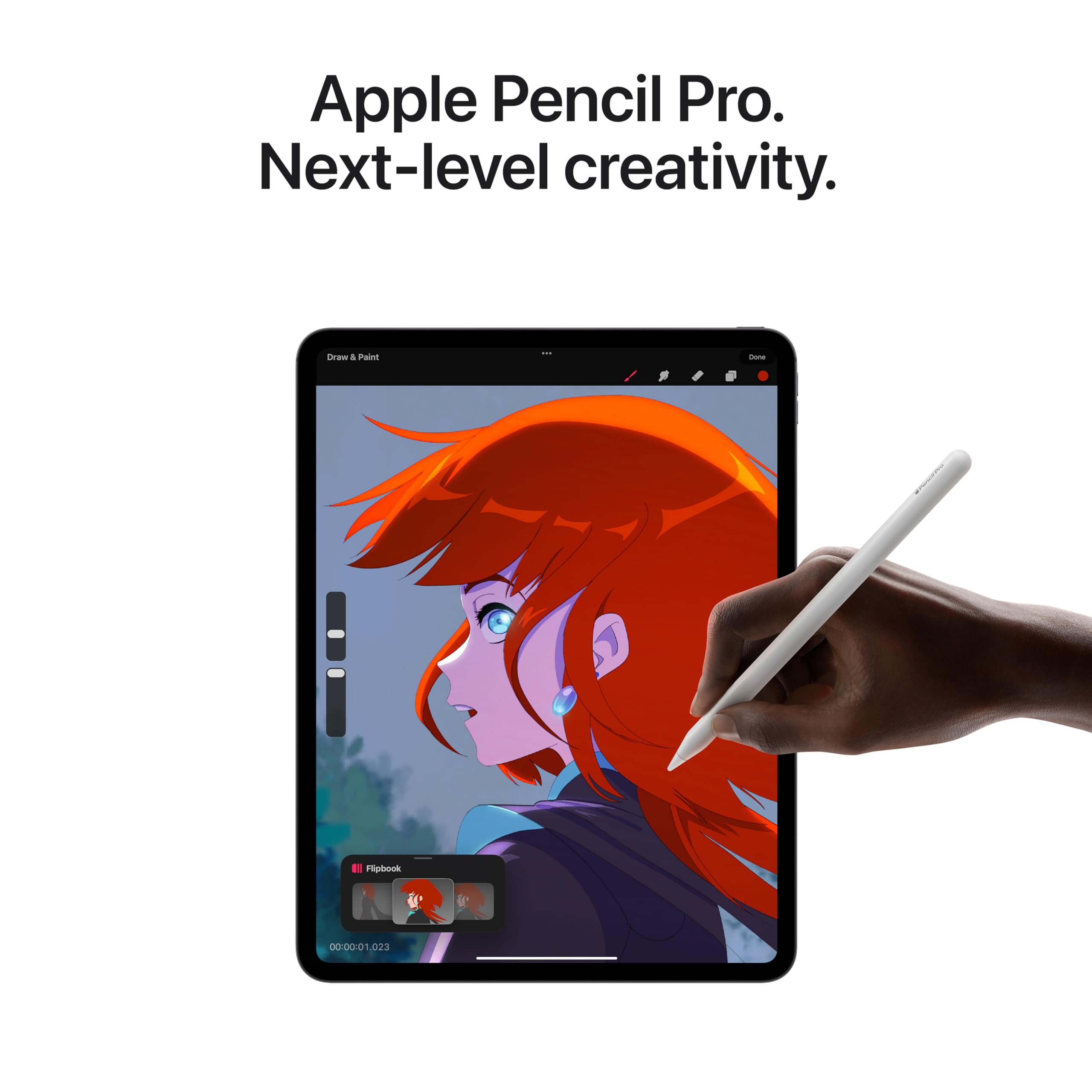 Apple Pencil Pro: Latest Model, Pixel-Perfect Precision, Tilt and Pressure Sensitivity, Perfect for Note-Taking, Drawing, and Art. Charges and Pairs Magnetically