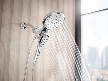 MOEN Verso 220C3EP 8-Spray 7 in. Dual Wall Mount Fixed and Handheld Shower Head 1.75 GPM with Infiniti Dial in Chrome