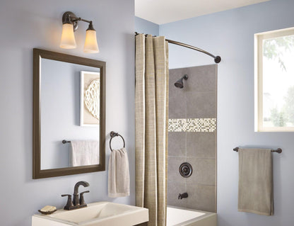 Moen DN2160OWB 54 to 72-Inch Adjustable Length Curved Shower Rod, Old World Bronze