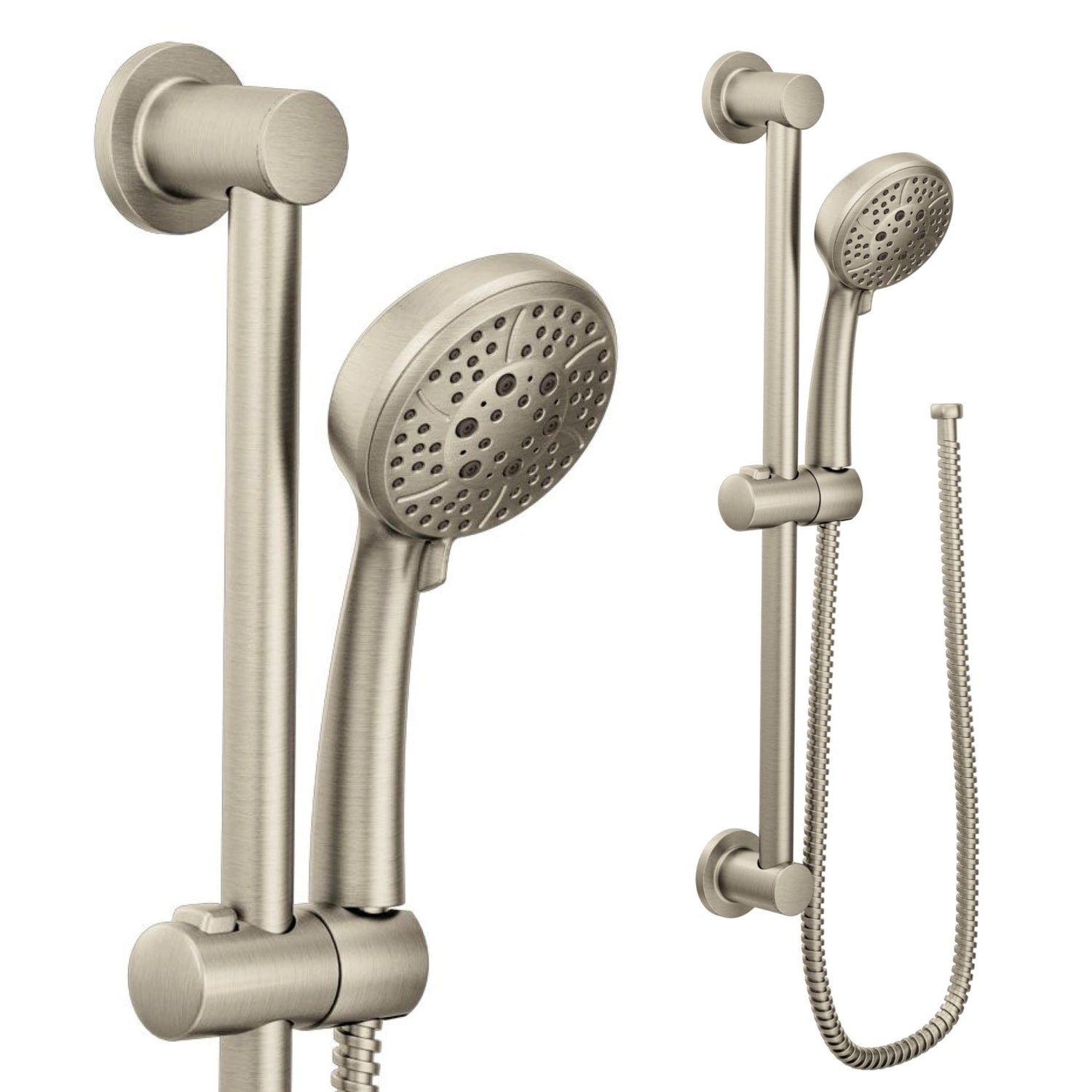 MOEN 3669EPBN Eco-Performance 4-Function Hand Shower with 30-Inch Slide Bar and 69-Inch Hose in Brushed Nickel