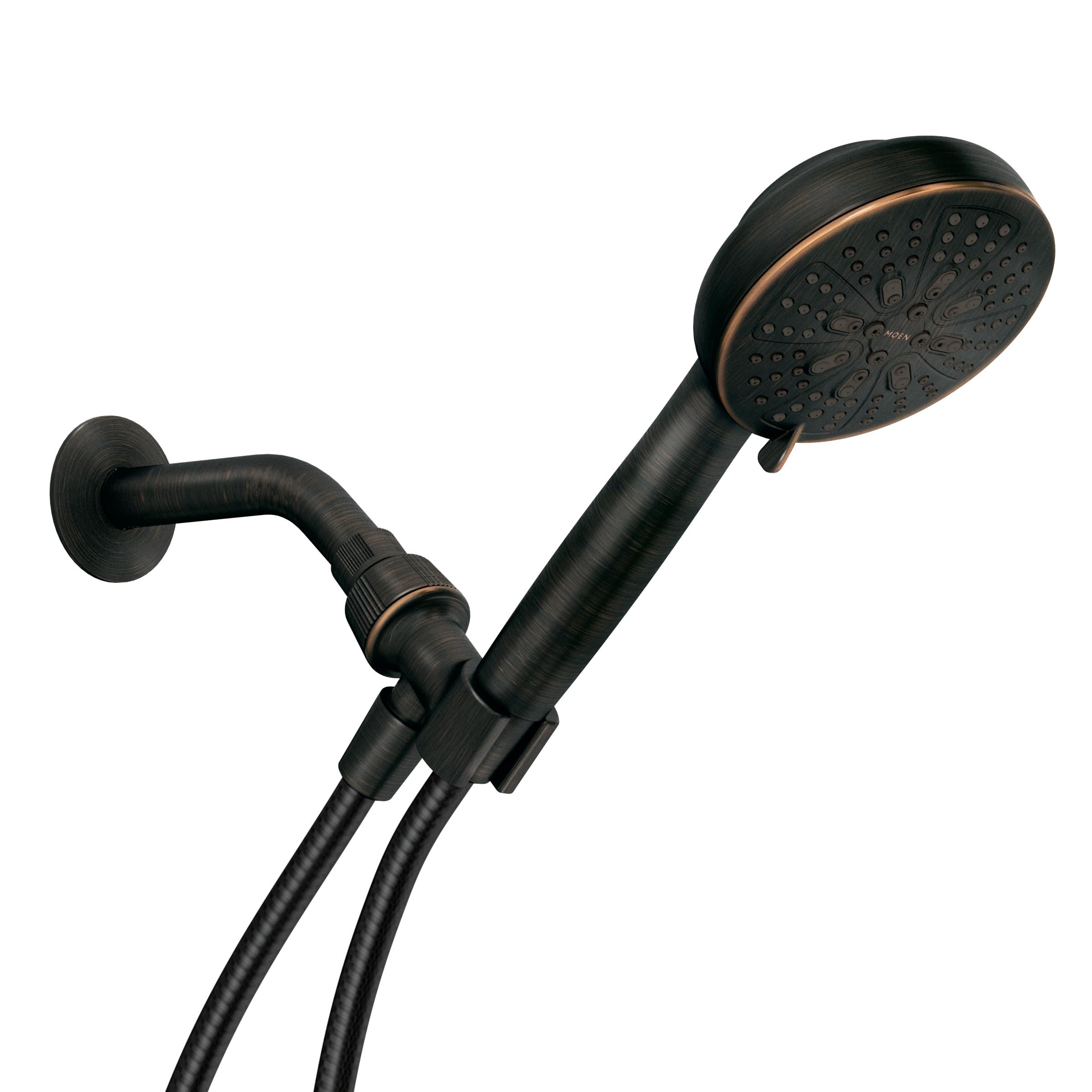 Moen Mediterranean Bronze Hydro Energetix High Pressure Shower Head with Handheld Sprayer Featuring 8 Spray Settings, 200H0BRB