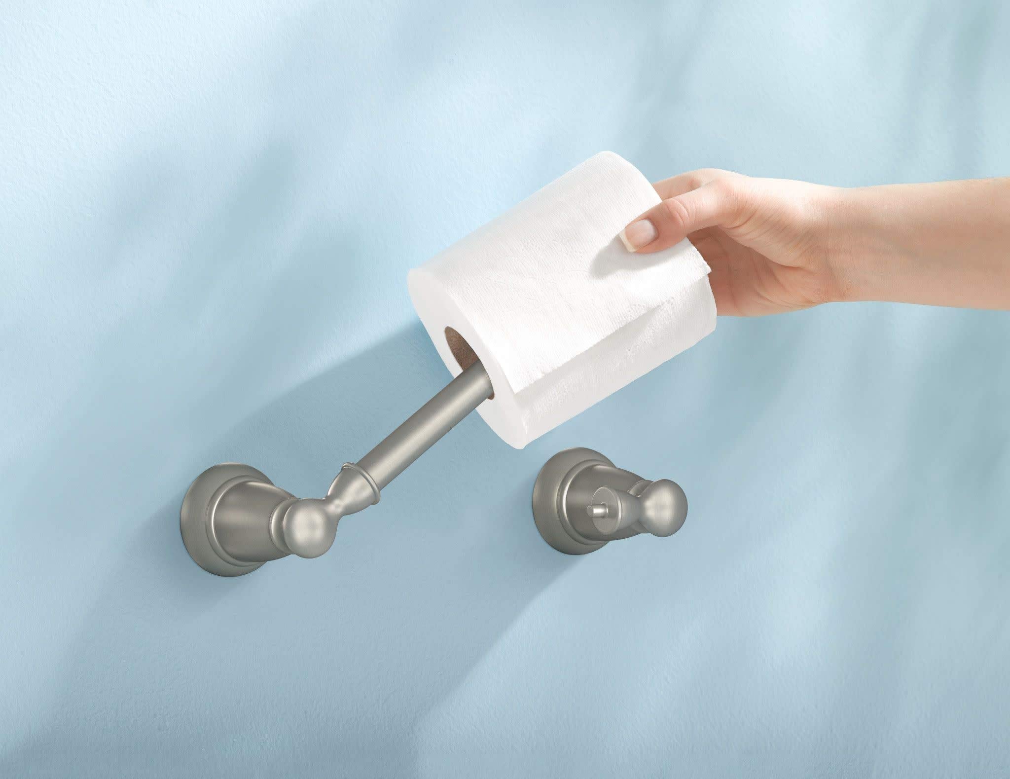 Moen Y2608BN Banbury Pivoting Paper Holder, Brushed Nickel