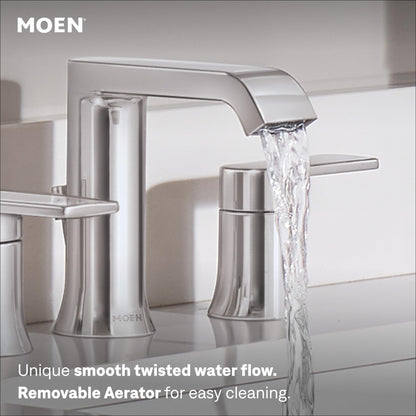 MOEN Genta LX TV6708 Widespread Bathroom Faucet Polished Chrome (Valve Included)