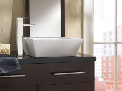 MOEN 90-Degree S6711 One-Handle Vessel Sink Modern Bathroom Sink Faucet in Chrome