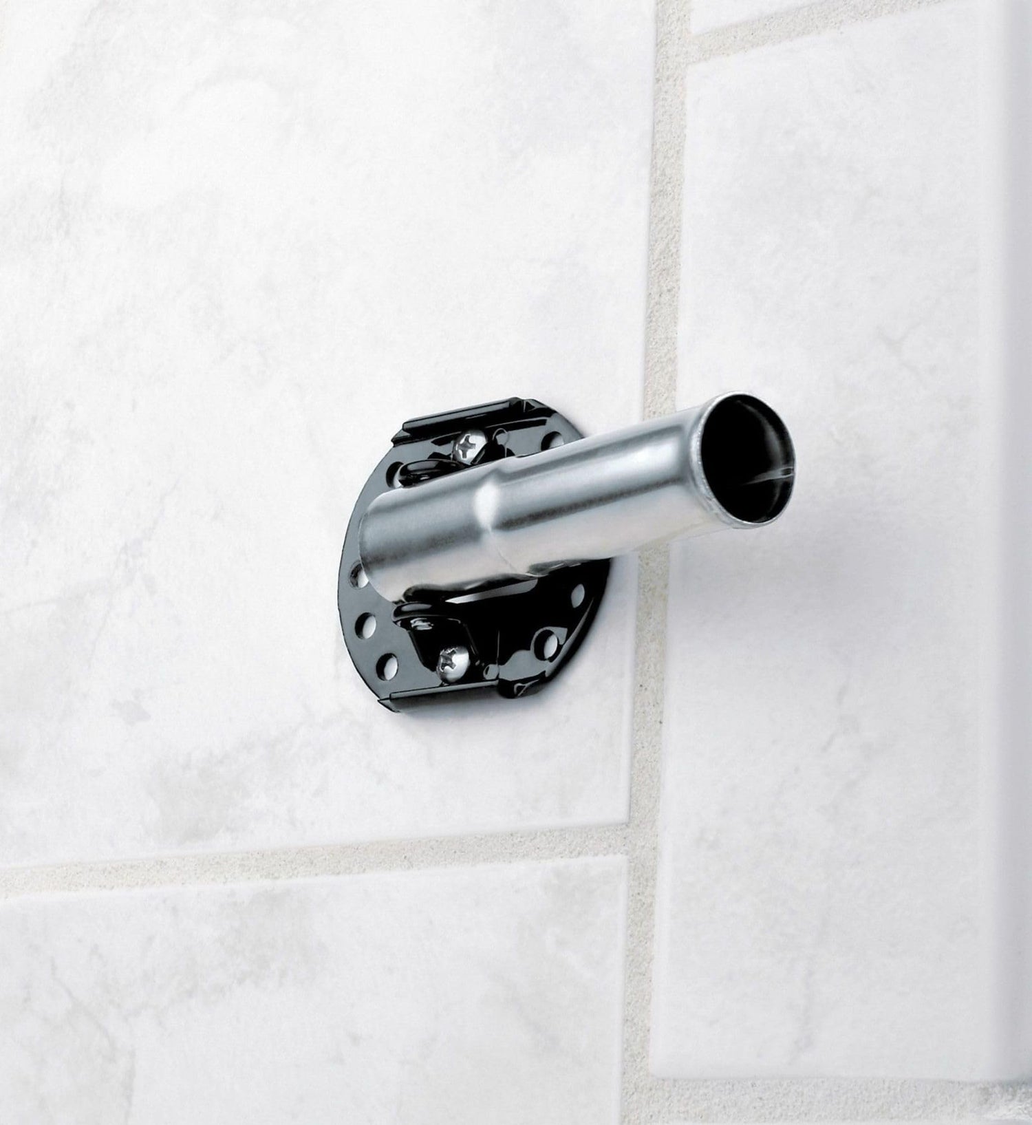 Moen Brushed Nickel 5-Foot Curved Fixed Mount Shower Curtain Rod with Pivoting Flanges, CSR2165BN