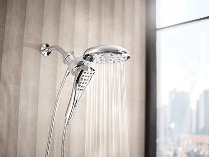 MOEN Verso 220C3EP 8-Spray 7 in. Dual Wall Mount Fixed and Handheld Shower Head 1.75 GPM with Infiniti Dial in Chrome